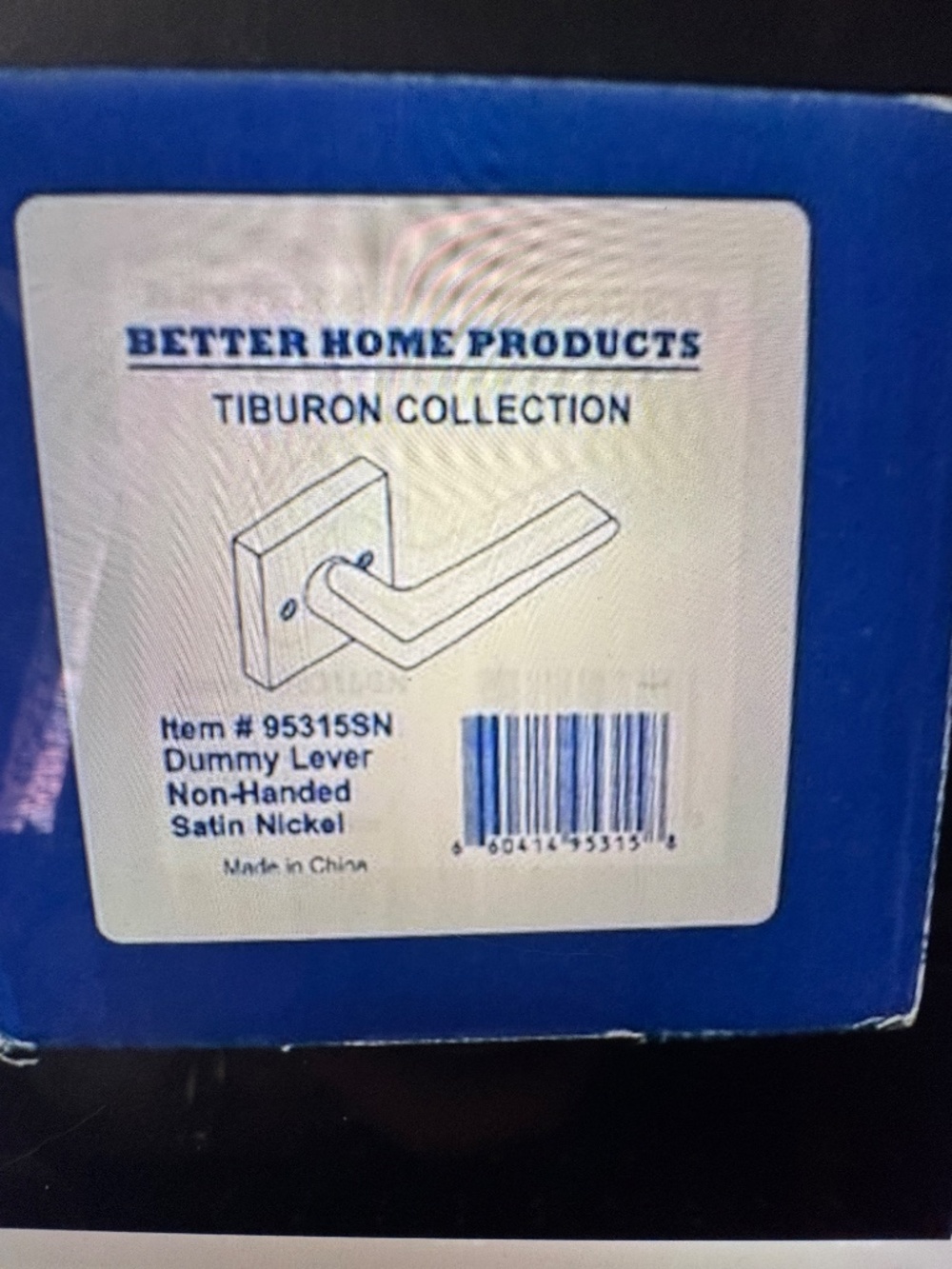 Better Home Products Tiburon Collection # 95315SN Dummy Lever Non-Handed - Picture 5 of 7